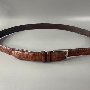Soft Collections Designed By Bill Lavin Brown Leather Men's Belt, Size 42